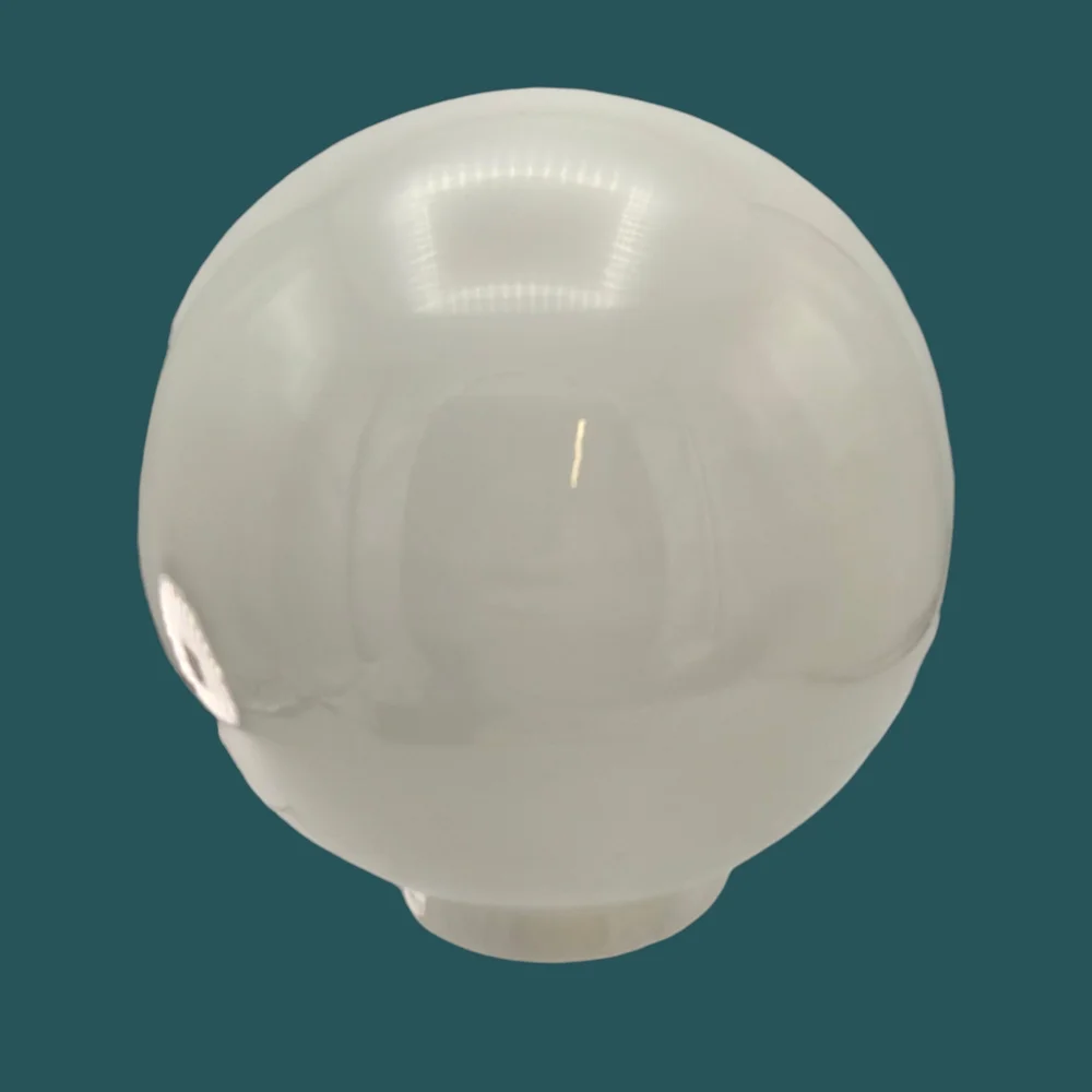 Vintage White Glass Barbers Pole Globe Light Shade